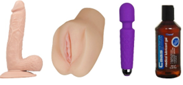 Dildo - Vajina - Vibratör - Kayganlaştırıcı Jel 4'lü Set